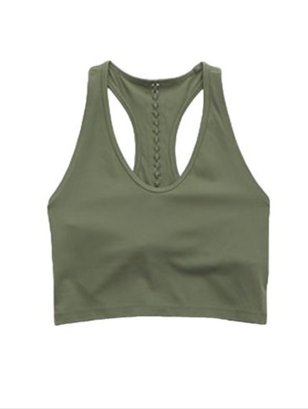 Offline By Aerie Macrame Sports Bra Crop Tank Top Army Green Large Real Me Xtra